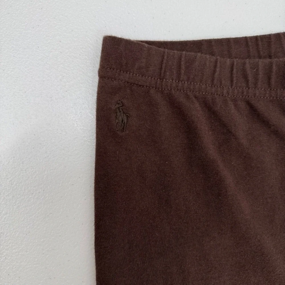 Ralph‎ Lauren Equestrian Inspired Jersey Brown Legging Pants GIrls' 16 XL - Picture 6 of 12